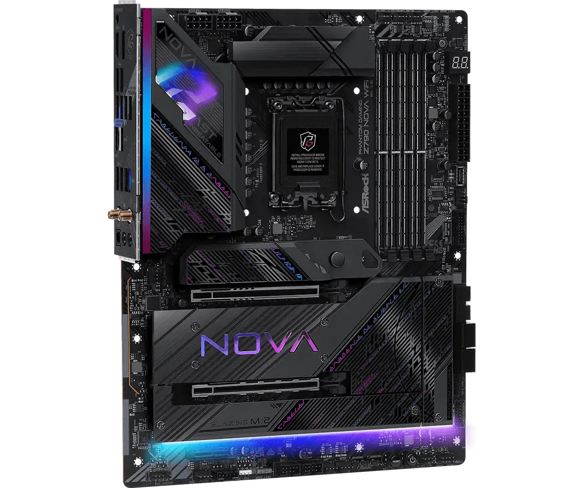 PHANTOM GAMING Z790 Nova WiFi LGA 1700 Socket Intel Motherboard | 90 - MXBMB0 - A0UAYZ - Vektra Computers LLC PHANTOM GAMING Z790 Nova WiFi LGA 1700 Socket Intel Motherboard | 90 - MXBMB0 - A0UAYZ - Vektra Computers LLC